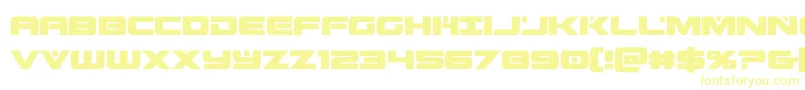 predataurcond Font – Yellow Fonts on White Background