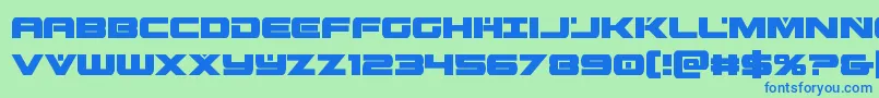 Więcej informacji o czcionce predataurcond Czcionka predataurcond – niebieskie czcionki na zielonym tle