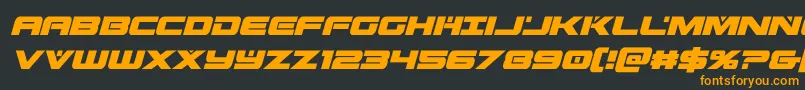 predataurcondital Font – Orange Fonts on Black Background