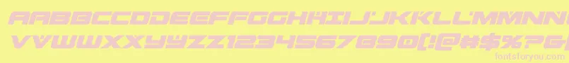 predataurcondital Font – Pink Fonts on Yellow Background