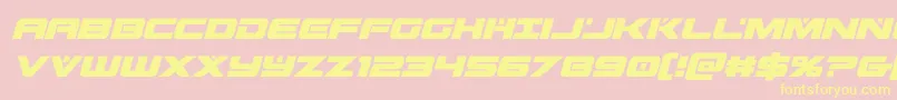 predataurcondital Font – Yellow Fonts on Pink Background