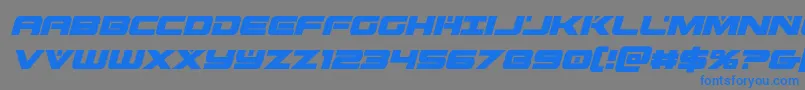 predataurcondital Font – Blue Fonts on Gray Background