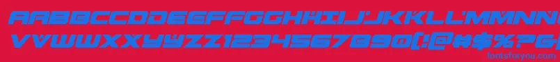 predataurcondital Font – Blue Fonts on Red Background