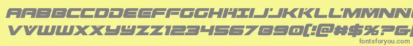 predataurcondital Font – Gray Fonts on Yellow Background