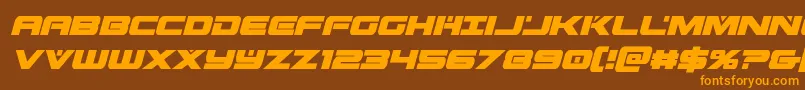 Czcionka predataurcondital – pomarańczowe czcionki na brązowym tle