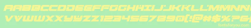 predataurcondital Font – Yellow Fonts on Green Background