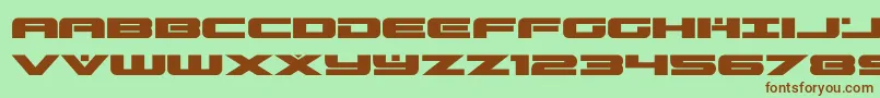 Fonte predataurexpand – fontes marrons em um fundo verde