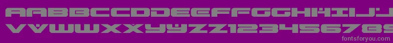 フォントpredataurexpand – 紫の背景に灰色の文字