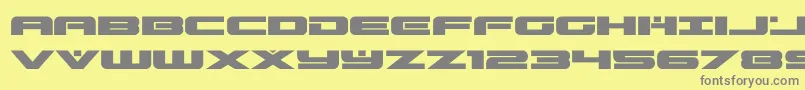 predataurexpand Font – Gray Fonts on Yellow Background