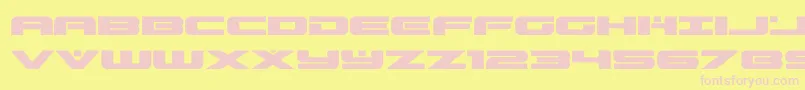 predataurexpand Font – Pink Fonts on Yellow Background