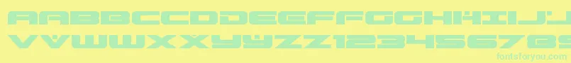 predataurexpand Font – Green Fonts on Yellow Background
