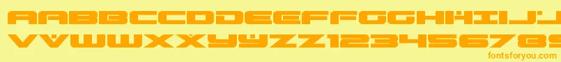 predataurexpand Font – Orange Fonts on Yellow Background