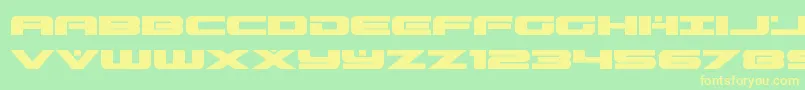 predataurexpand Font – Yellow Fonts on Green Background