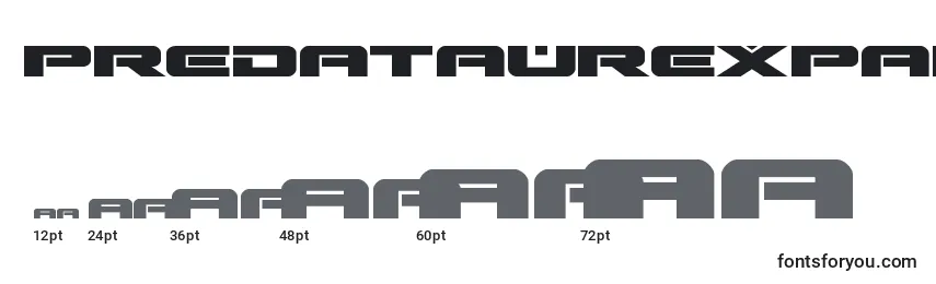 Predataurexpand (137258) Font Sizes