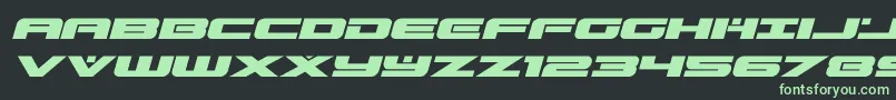 Шрифт predataurexpandital – зелёные шрифты на чёрном фоне