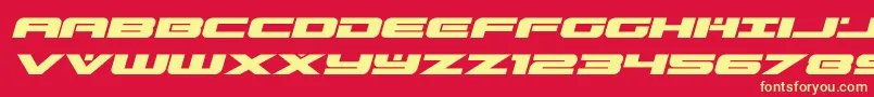Czcionka predataurexpandital – żółte czcionki na czerwonym tle