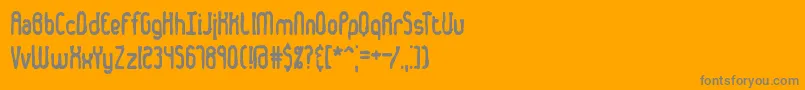 Шрифт Dented – серые шрифты на оранжевом фоне