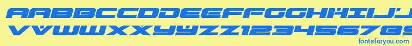 Police predataurexpandital – polices bleues sur fond jaune