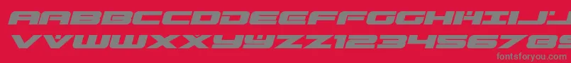 predataurexpandital Font – Gray Fonts on Red Background