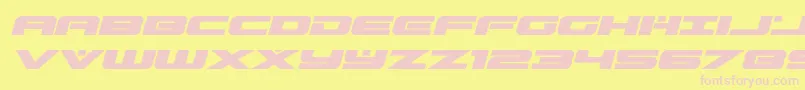 predataurexpandital Font – Pink Fonts on Yellow Background