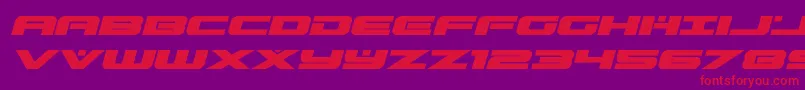 predataurexpandital Font – Red Fonts on Purple Background