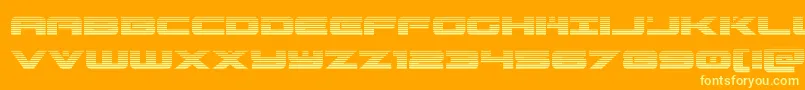 predataurgrad Font – Yellow Fonts on Orange Background