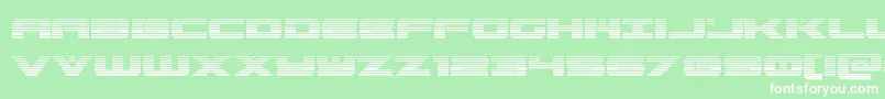 predataurgrad-Schriftart – Weiße Schriften auf grünem Hintergrund