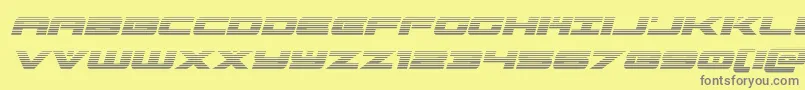predataurgradital Font – Gray Fonts on Yellow Background