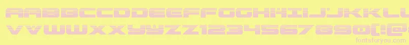 predataurhalf Font – Pink Fonts on Yellow Background