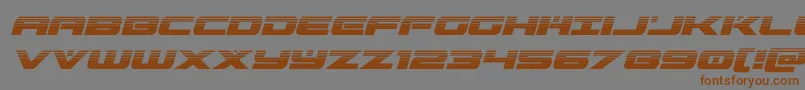 predataurhalfital Font – Brown Fonts on Gray Background