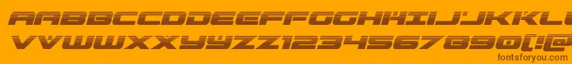 predataurhalfital Font – Brown Fonts on Orange Background
