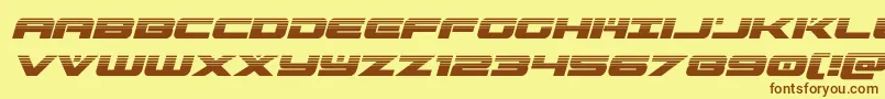 predataurhalfital Font – Brown Fonts on Yellow Background