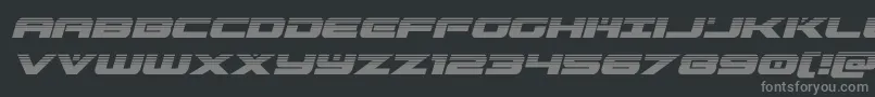 predataurhalfital Font – Gray Fonts on Black Background