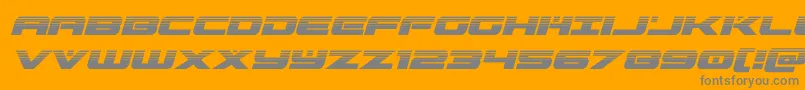 predataurhalfital Font – Gray Fonts on Orange Background