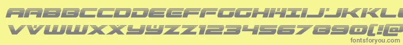 predataurhalfital Font – Gray Fonts on Yellow Background