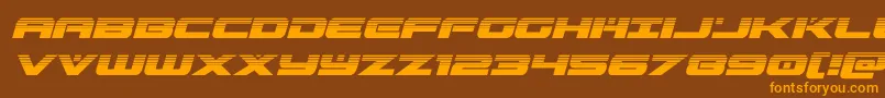 predataurhalfital Font – Orange Fonts on Brown Background