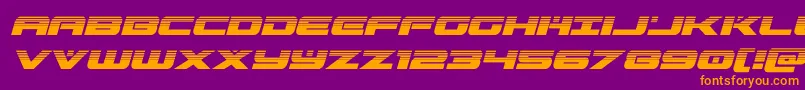 predataurhalfital Font – Orange Fonts on Purple Background