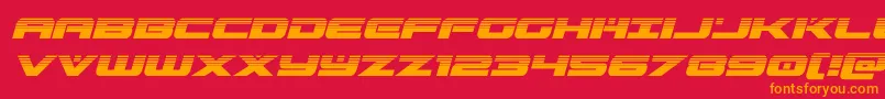 predataurhalfital Font – Orange Fonts on Red Background