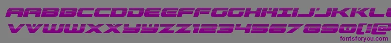 predataurhalfital Font – Purple Fonts on Gray Background