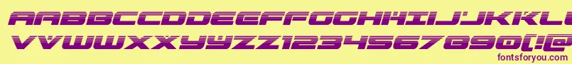 predataurhalfital Font – Purple Fonts on Yellow Background