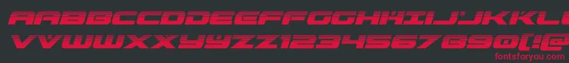 Czcionka predataurhalfital – czerwone czcionki na czarnym tle