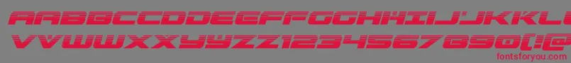 Czcionka predataurhalfital – czerwone czcionki na szarym tle