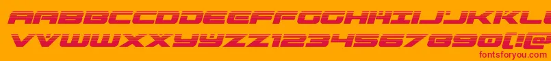 predataurhalfital Font – Red Fonts on Orange Background