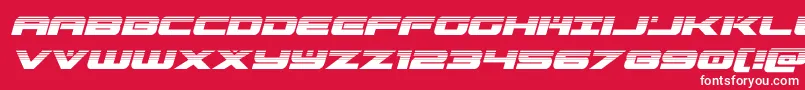 predataurhalfital Font – White Fonts on Red Background