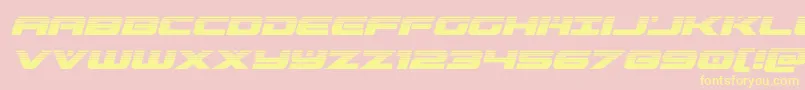 predataurhalfital-fontti – keltaiset fontit vaaleanpunaisella taustalla