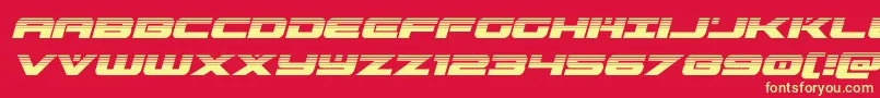 predataurhalfital Font – Yellow Fonts on Red Background