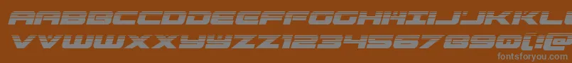 predataurhalfital Font – Gray Fonts on Brown Background