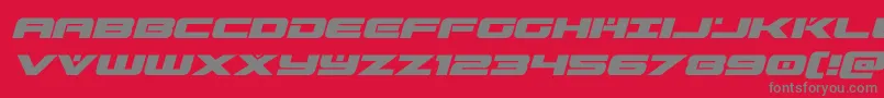 predataurital Font – Gray Fonts on Red Background