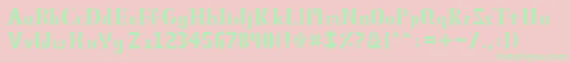 ObeliskMmxv Font – Green Fonts on Pink Background