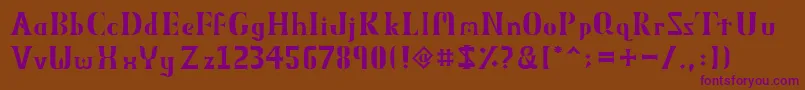ObeliskMmxv Font – Purple Fonts on Brown Background